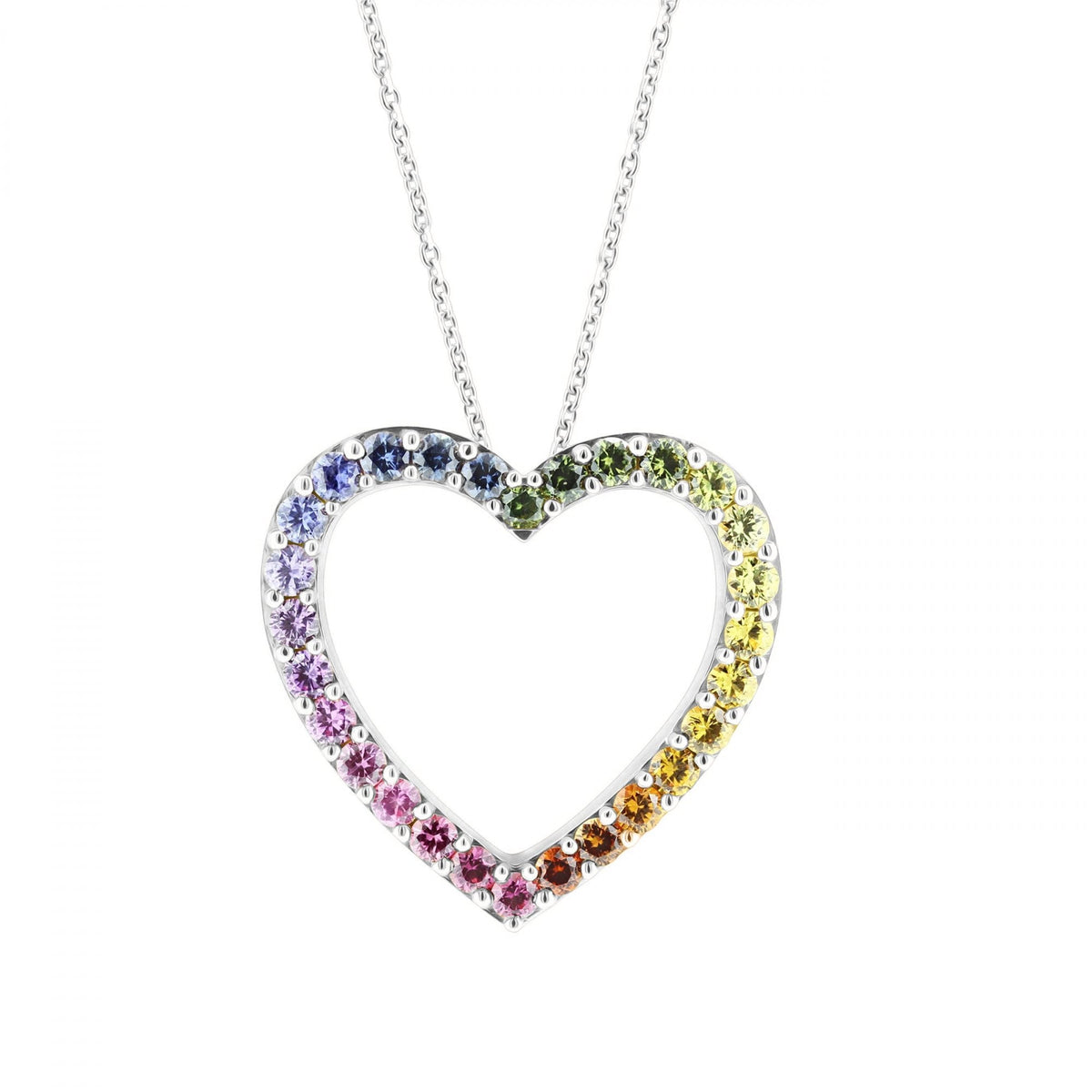 Platinum 0.99ct sapphire & 0.30ct diamond cluster pendant
