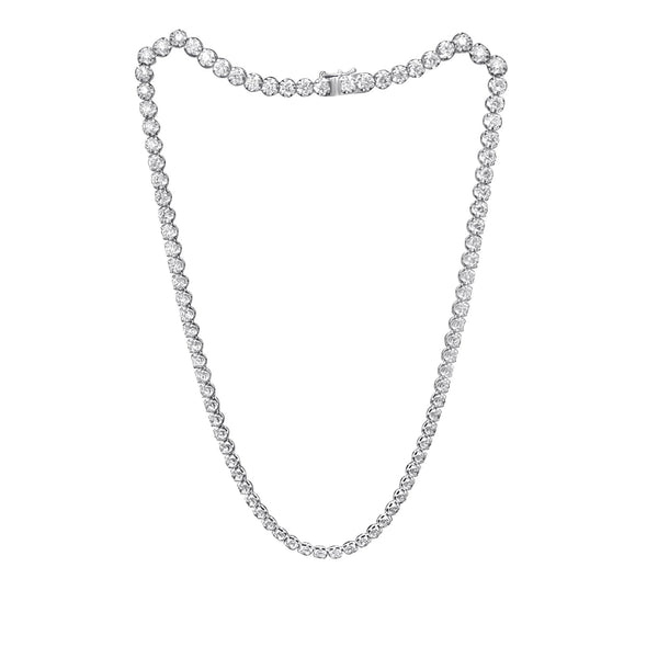 18ct white gold 18.44ct round brilliant cut diamond necklace