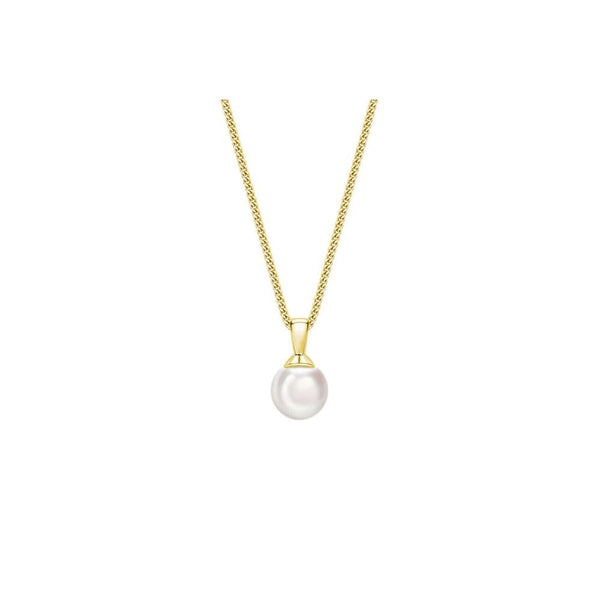 18ct yellow gold 8.5mm x 9.0mm Akoya pearl necklace