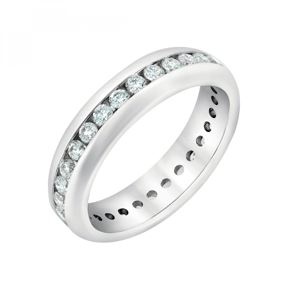 Platinum 1.00ct round brilliant diamond full eternity ring