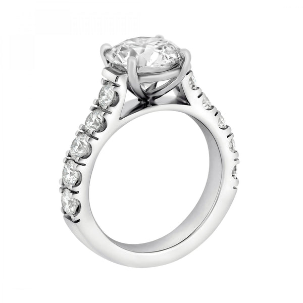 Platinum 3.06ct D SI1 EGL round brilliant cut diamond ring