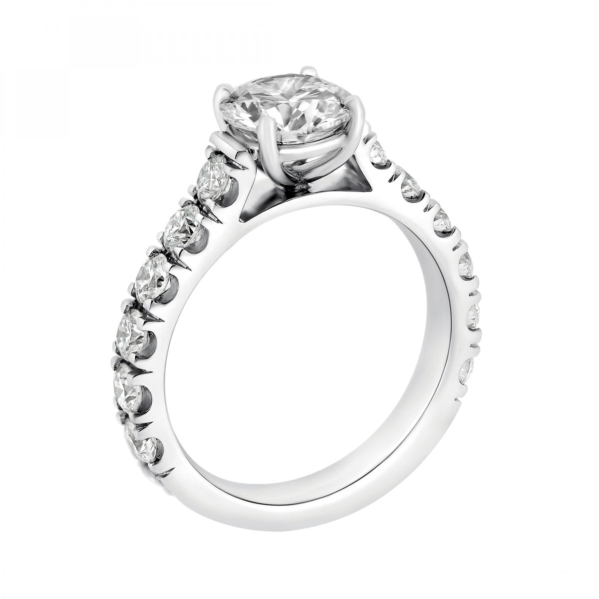 Platinum 1.50ct F VS2 GIA round brilliant cut diamond ring