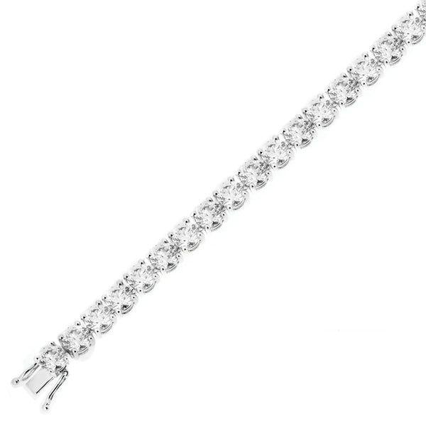 18ct white gold 12.22ct round brilliant diamond tennis bracelet