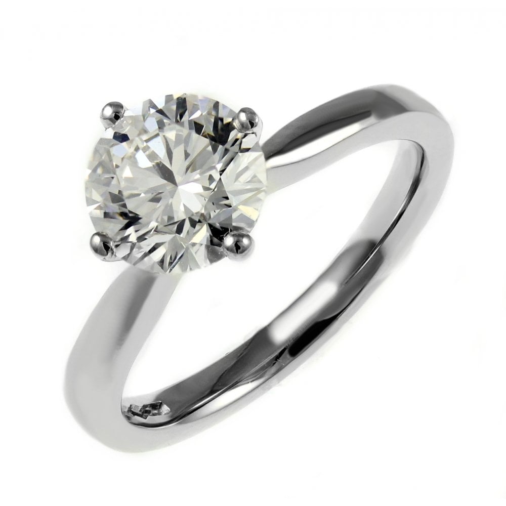 Preowned platinum 1.50ct round brilliant cut diamond ring