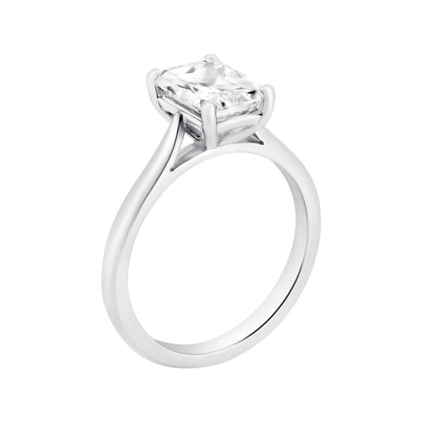 Platinum 2.02ct E SI1 GIA radiant cut diamond ring