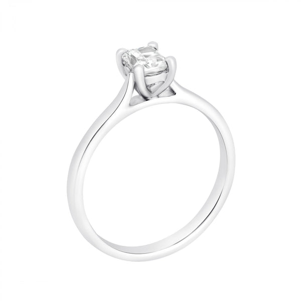Platinum 0.50ct D VS1 GIA radiant cut diamond ring