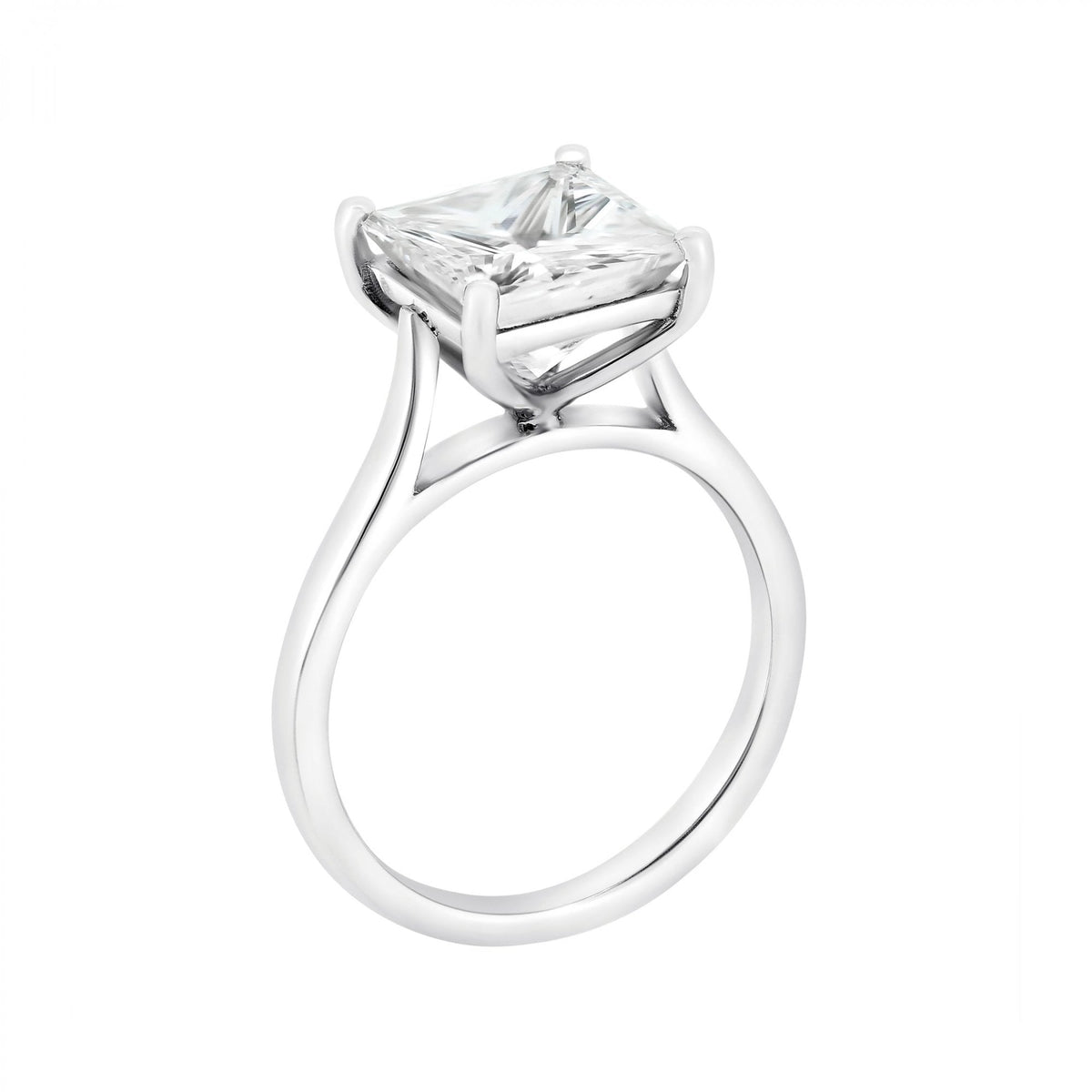 Platinum 3.07ct G VS2 GIA princess cut diamond ring