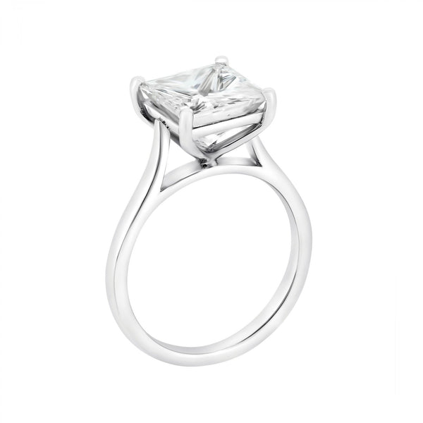 Platinum 3.07ct G VS2 GIA princess cut diamond ring