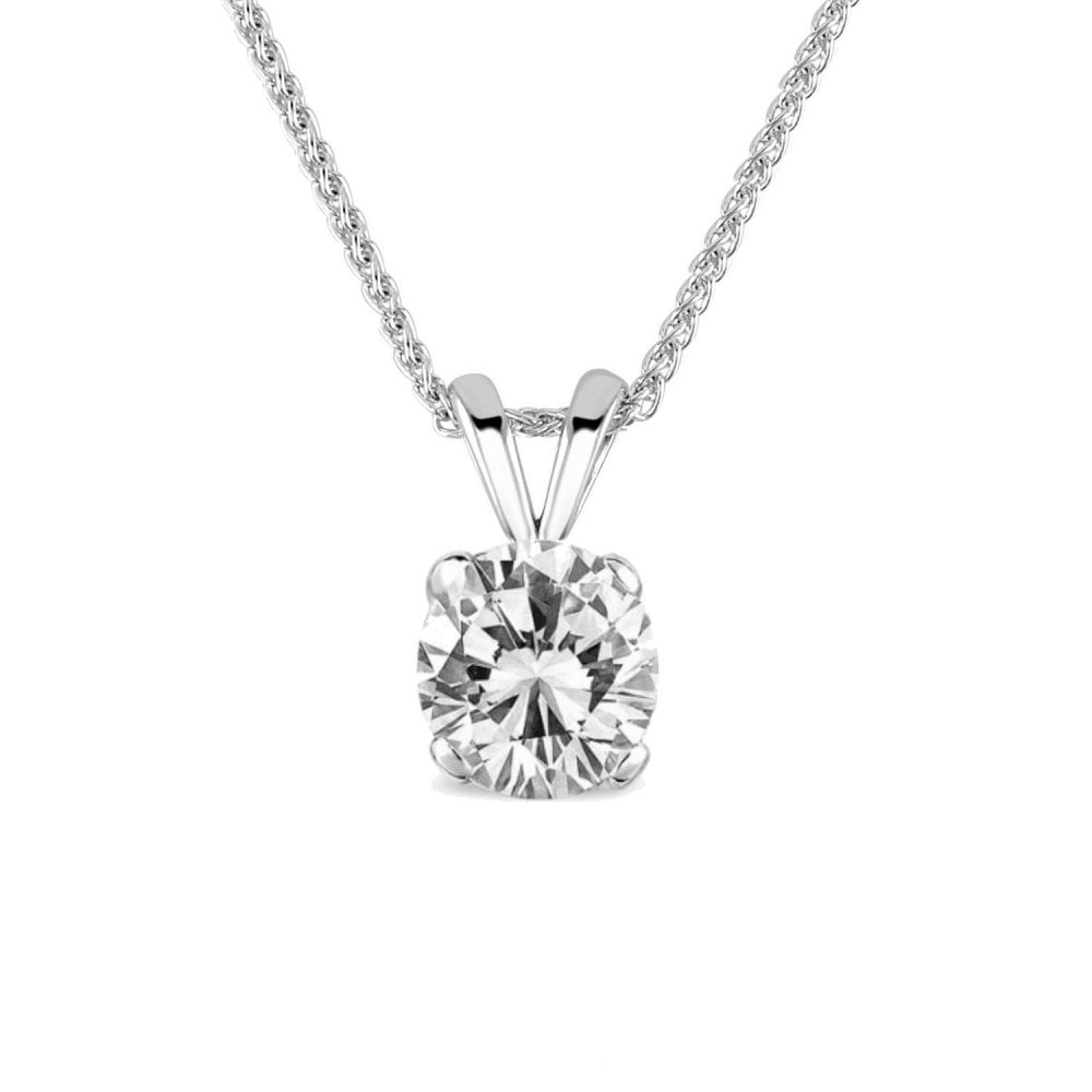 Platinum 2.01ct E SI1 IGL round brilliant cut diamond pendant