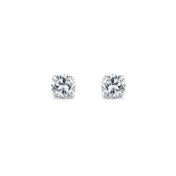 18ct white gold 1.04ct round brilliant diamond stud earrings