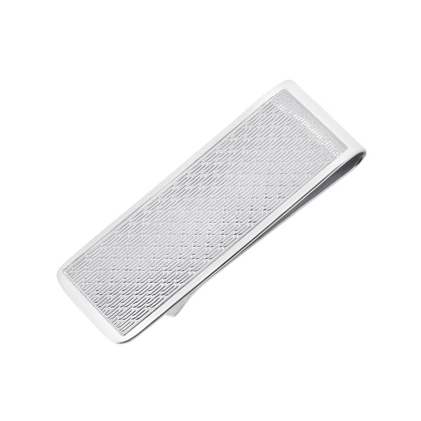Silver 50x20mm patterned money clip