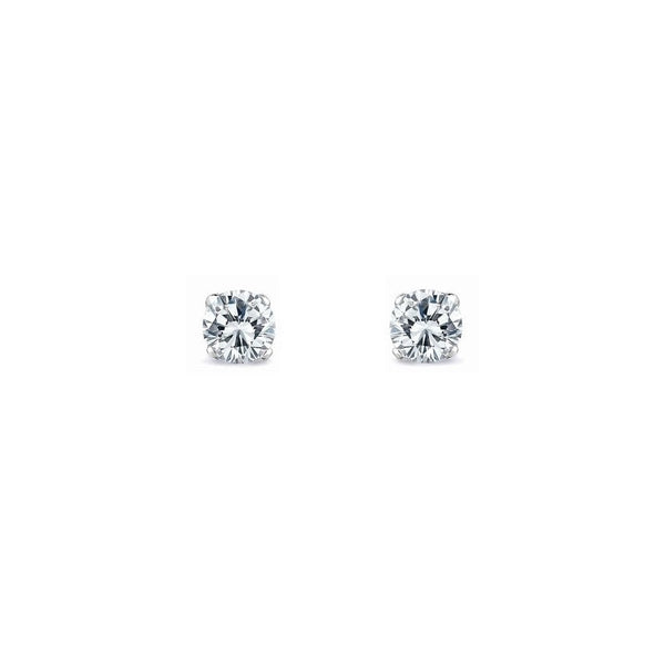 Platinum 0.62ct round brilliant cut diamond stud earrings