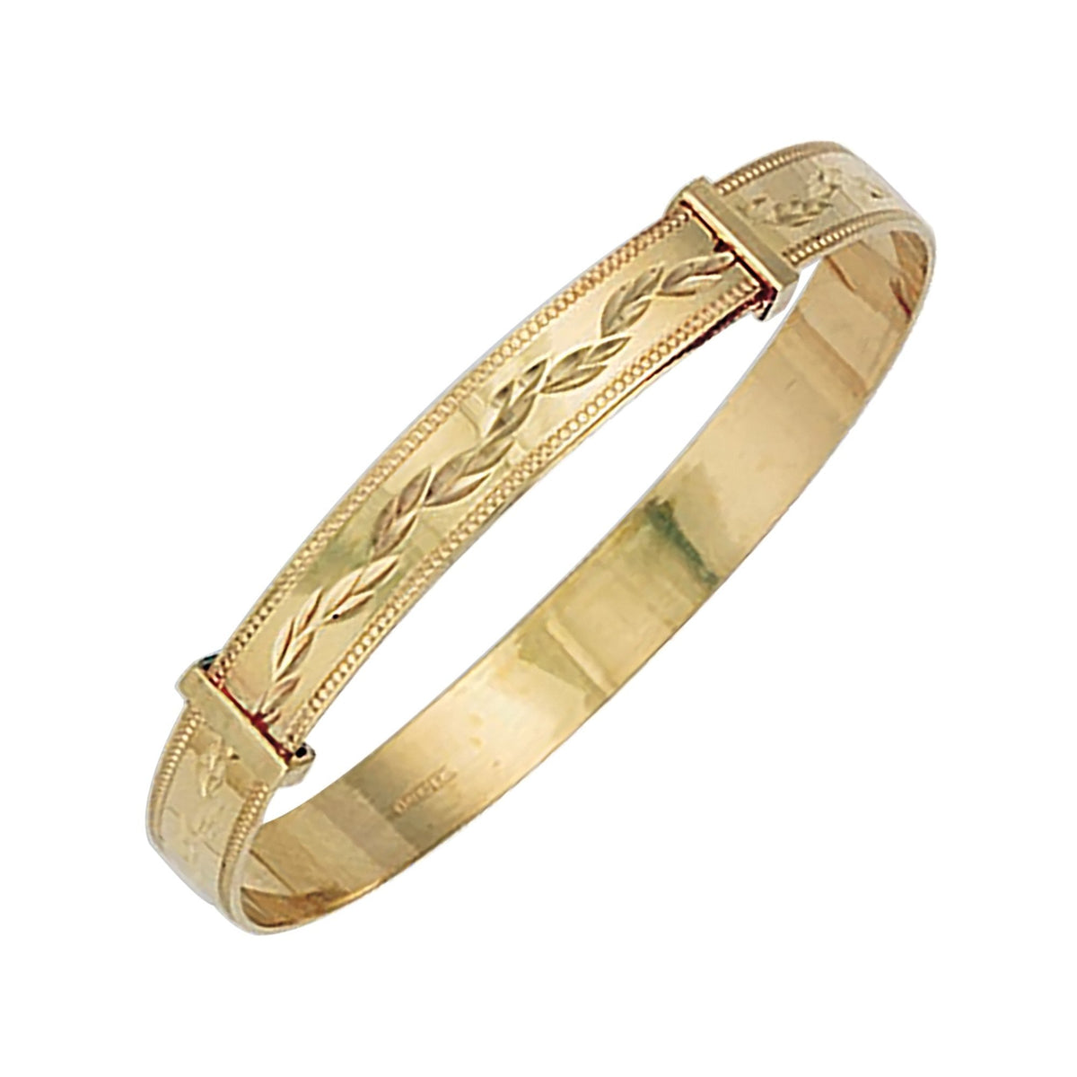9ct yellow gold 5.00mm expandable baby bangle