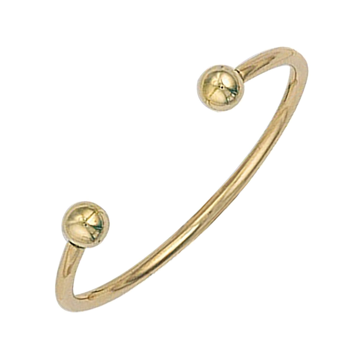 9ct yellow gold 2.45mm solid torg baby bangle