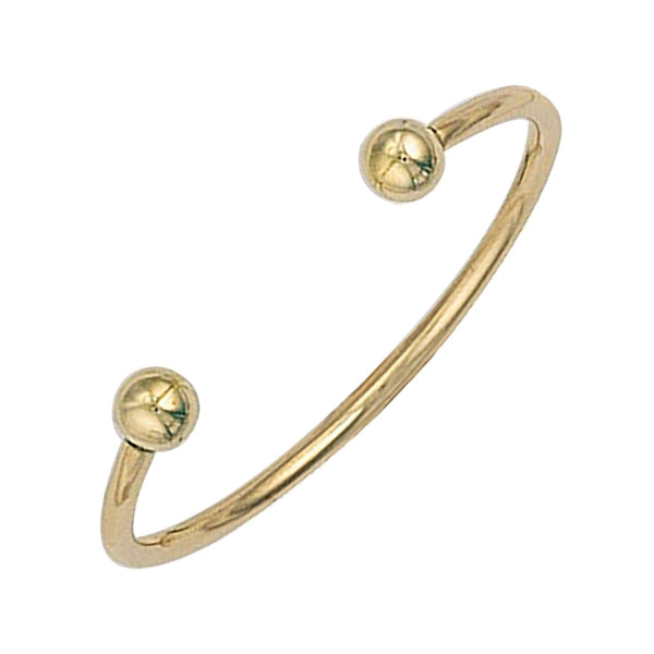 9ct yellow gold 2.45mm solid torg baby bangle