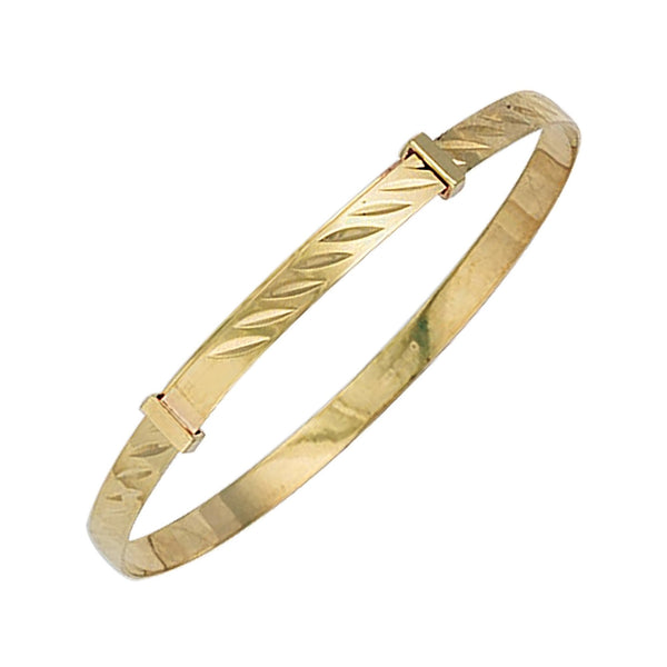 9ct yellow gold 3.00mm expandable baby bangle