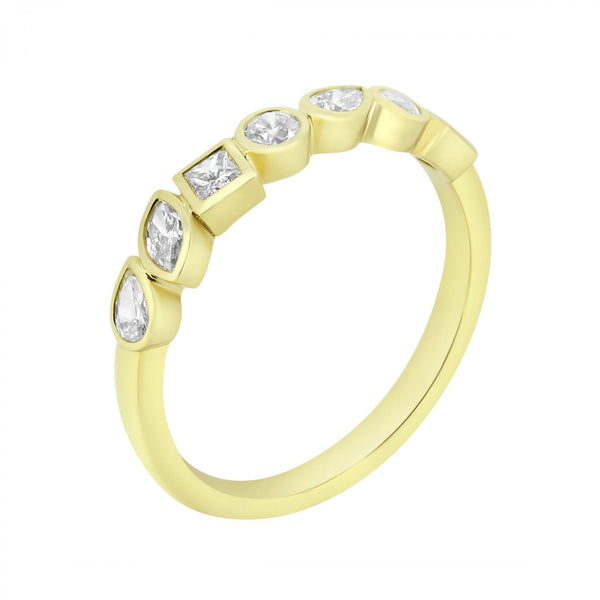 18ct yellow gold 0.52ct combination cut diamond eternity ring