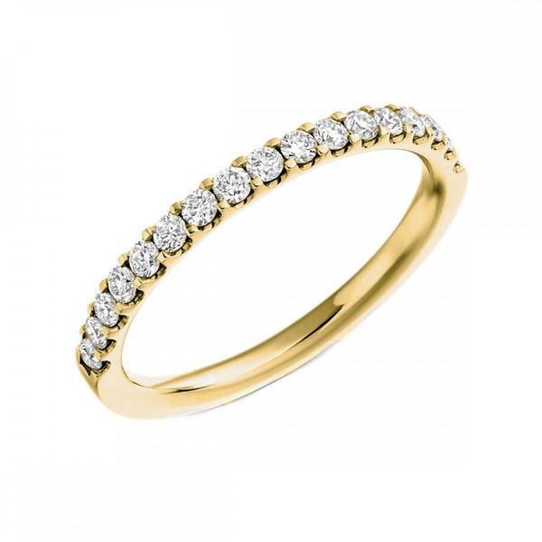 18ct yellow gold 0.33ct round brilliant diamond eternity ring