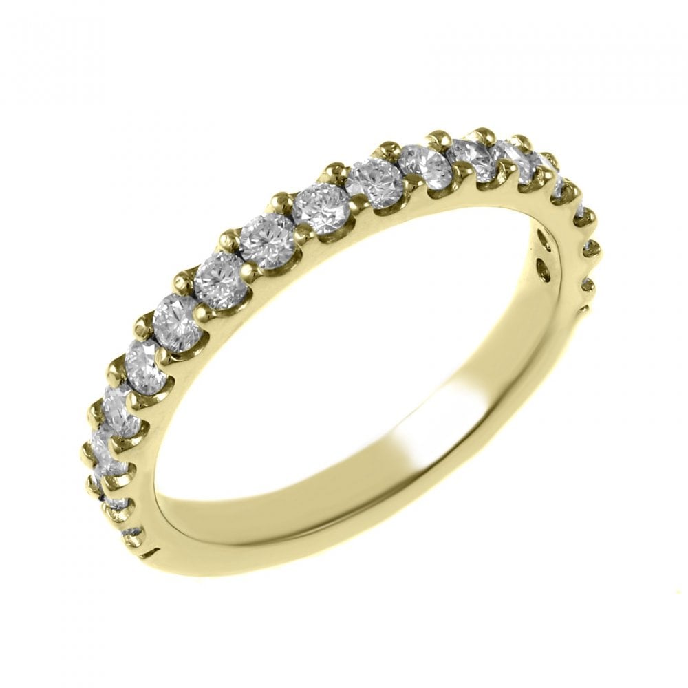 18ct yellow gold 0.73ct round brilliant diamond eternity ring