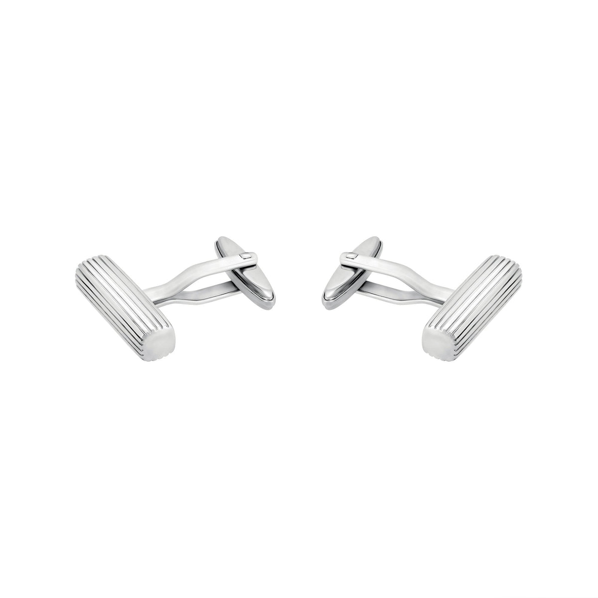 Silver 22x10mm bar cufflinks