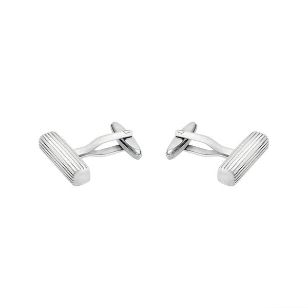 Silver 22x10mm bar cufflinks