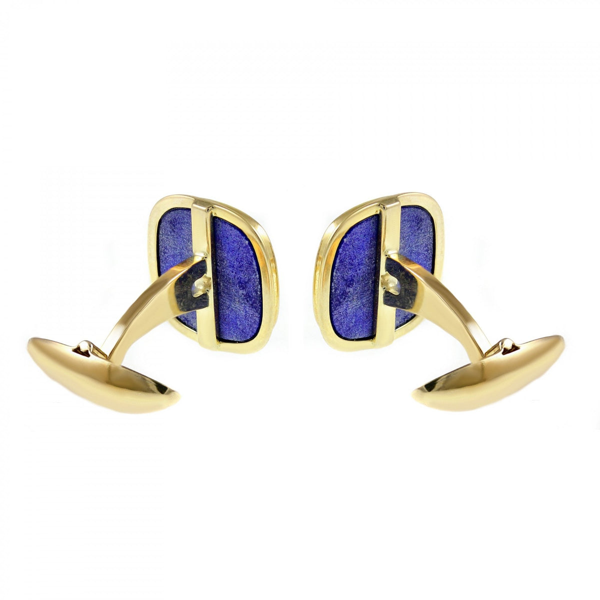 9ct yellow gold 14x14mm cushion mother of pearl cufflinks