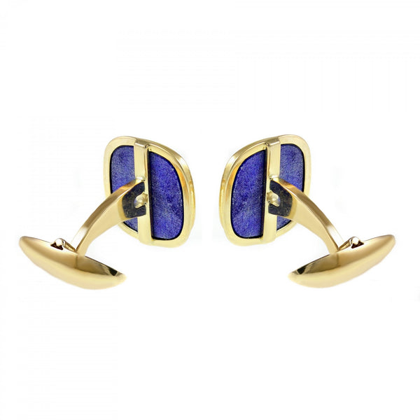 9ct yellow gold 14x14mm cushion mother of pearl cufflinks
