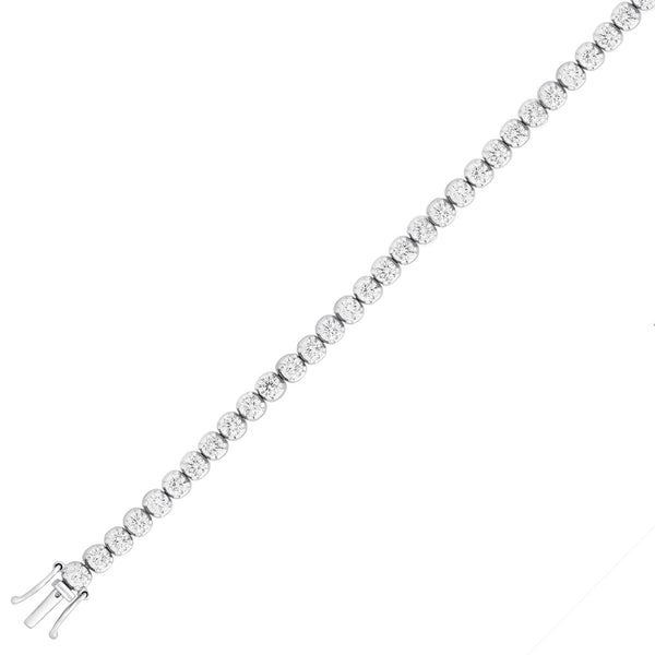 18ct white gold 5.00ct F VS2 diamond tennis bracelet