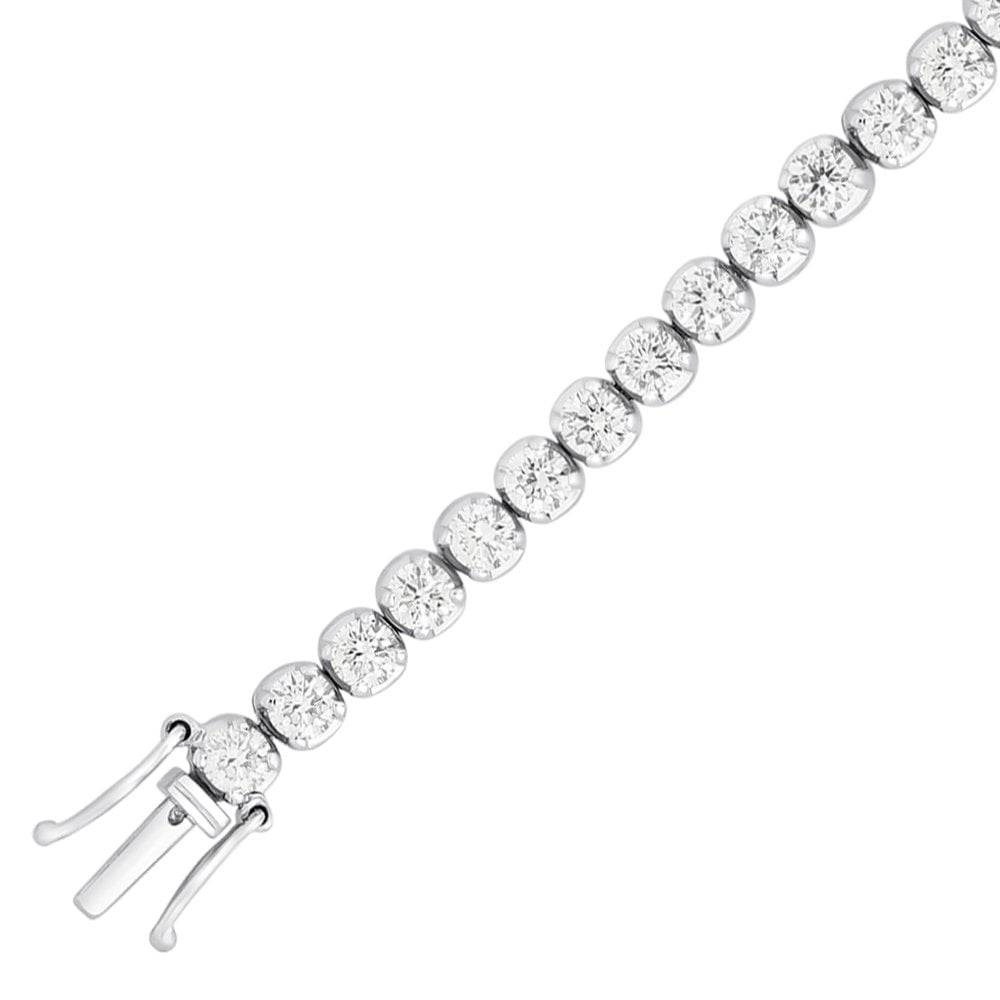 18ct white gold 6.00ct F VS2 diamond tennis bracelet