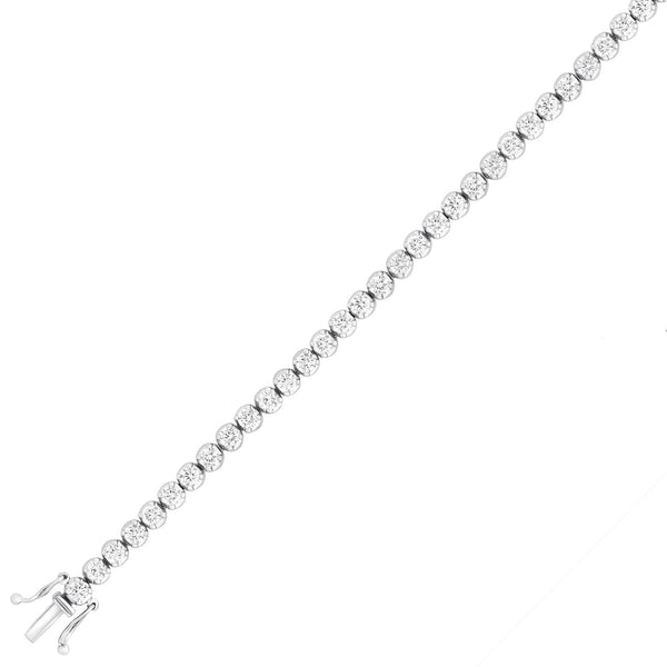 18ct white gold 4.00ct F VS2 diamond tennis bracelet