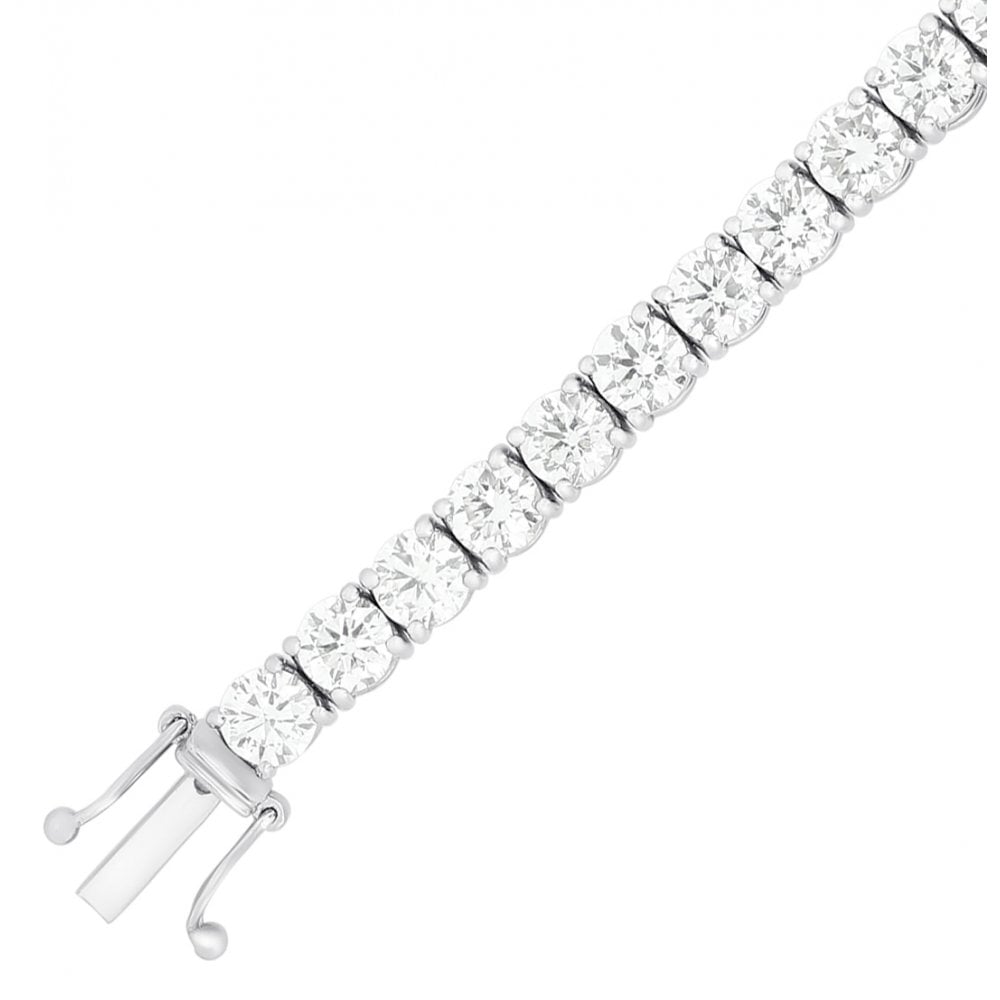 18ct white gold 12.20ct F VS2 diamond tennis bracelet