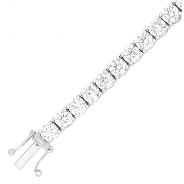 18ct white gold 12.20ct F VS2 diamond tennis bracelet