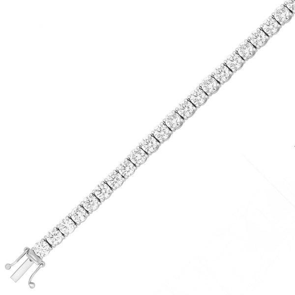 18ct white gold 12.20ct F VS2 diamond tennis bracelet