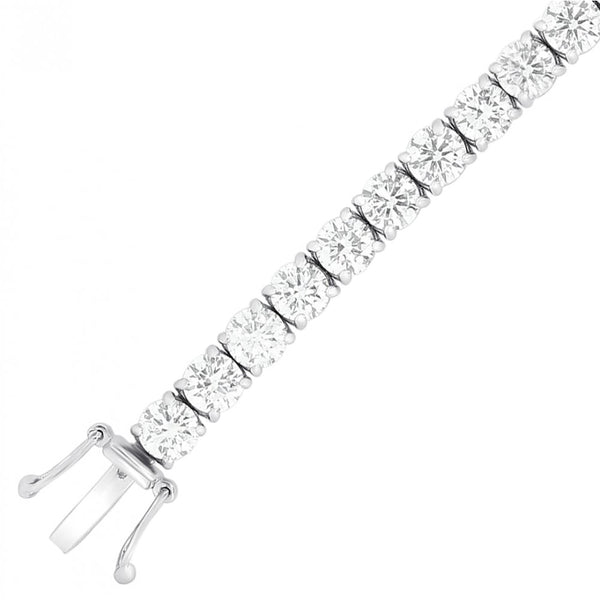 18ct white gold 10.50ct F VS2 diamond tennis bracelet