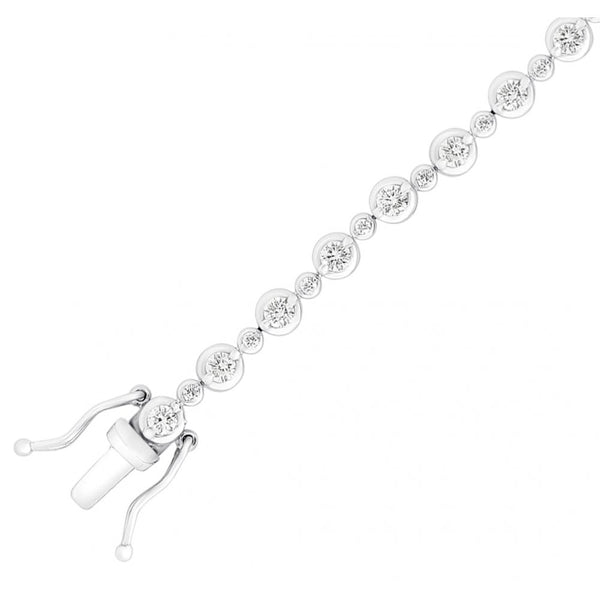 18ct white gold 1.65ct round brilliant cut diamond bracelet