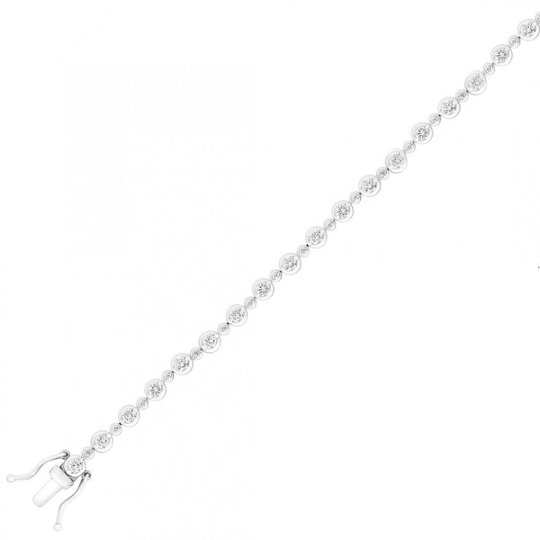 18ct white gold 1.65ct round brilliant cut diamond bracelet