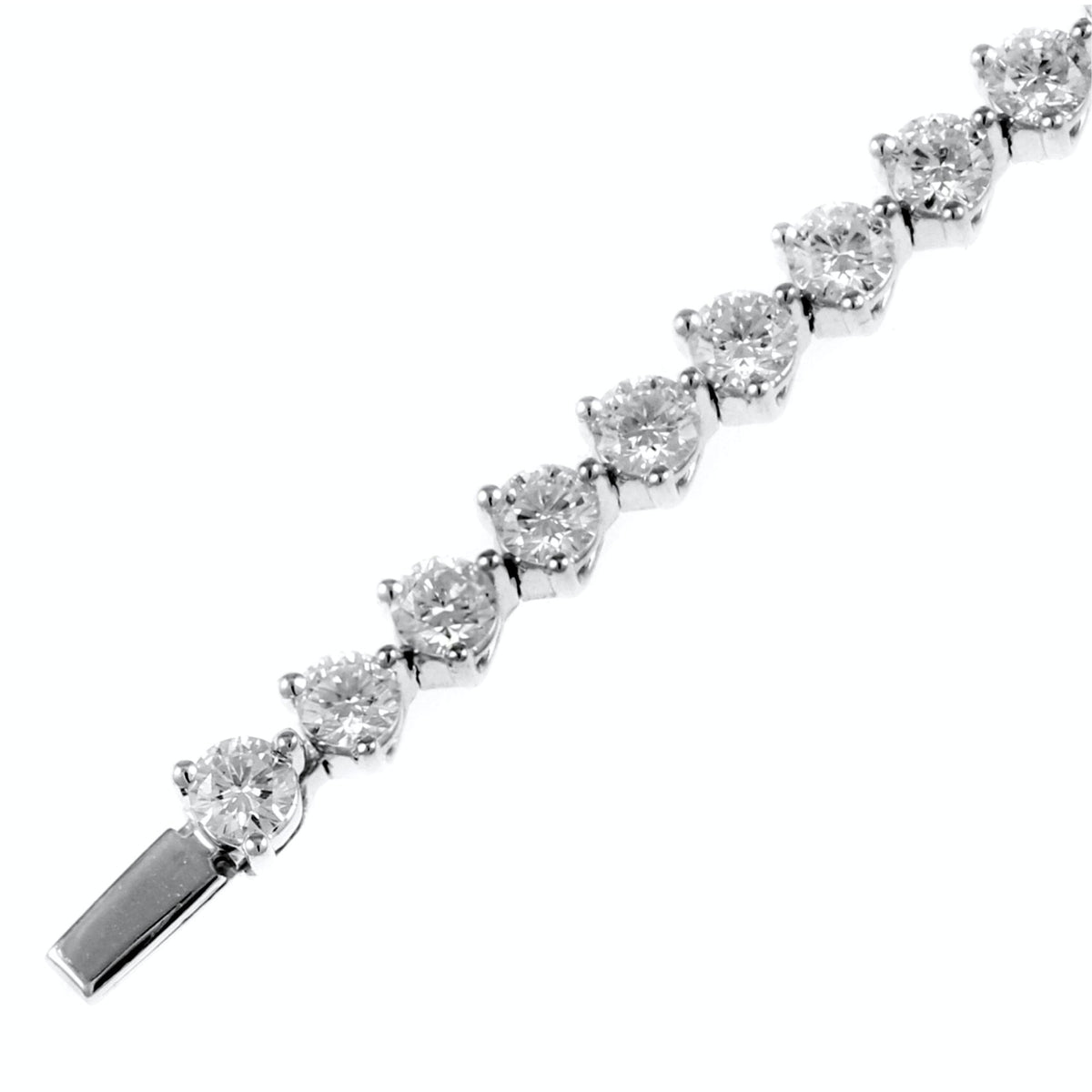 18ct white gold 3.63ct round brilliant diamond tennis bracelet