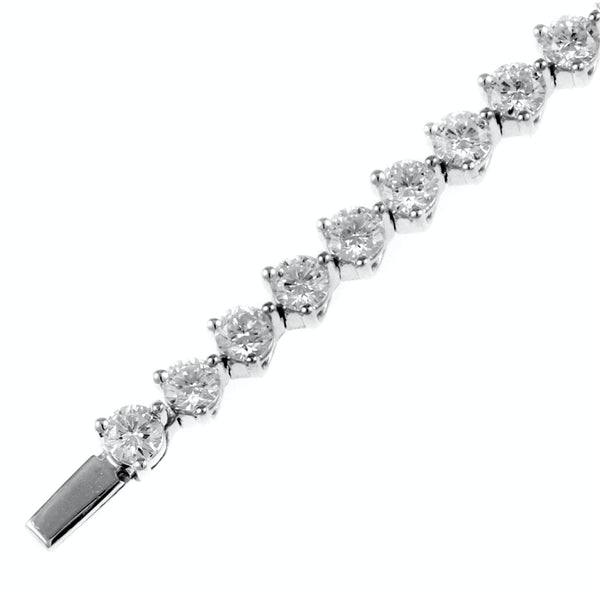 18ct white gold 3.63ct round brilliant diamond tennis bracelet