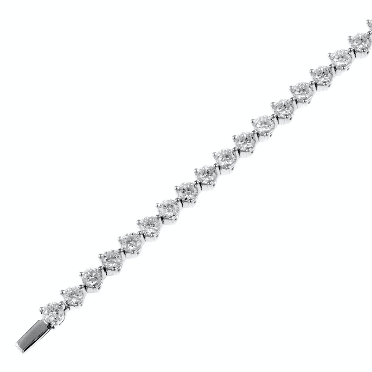 18ct white gold 3.63ct round brilliant diamond tennis bracelet