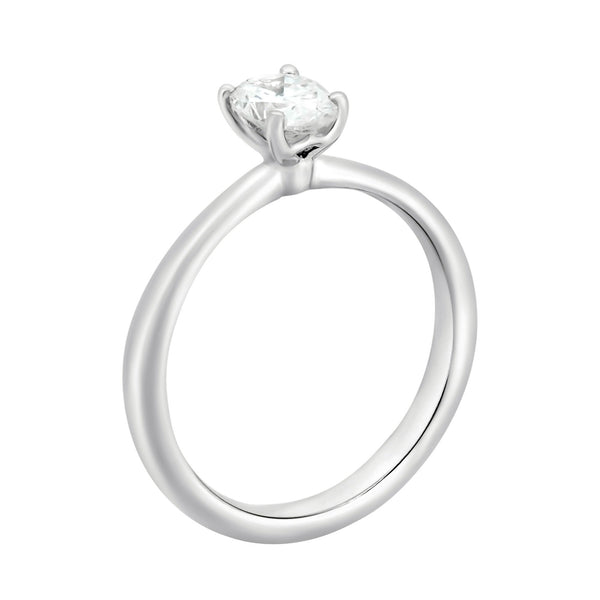Platinum 1.50ct F VS2 GIA oval cut diamond ring