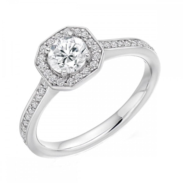 Platinum 0.50ct D VS2 GIA round brilliant cut diamond ring