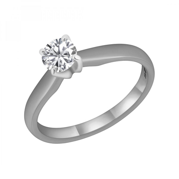 Preowned platinum 0.41ct G VS2 GIA round brilliant diamond ring