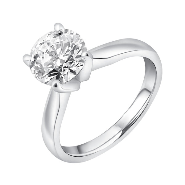 Platinum 2.22ct E SI1 IGL round brilliant cut diamond ring