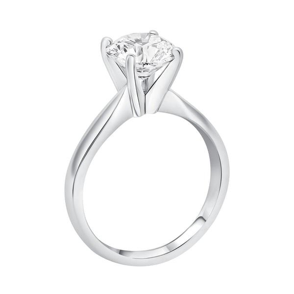 Platinum 2.22ct E SI1 IGL round brilliant cut diamond ring
