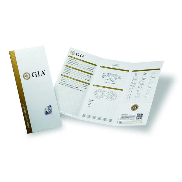 Platinum 1.00ct H SI2 GIA round brilliant cut diamond pendant