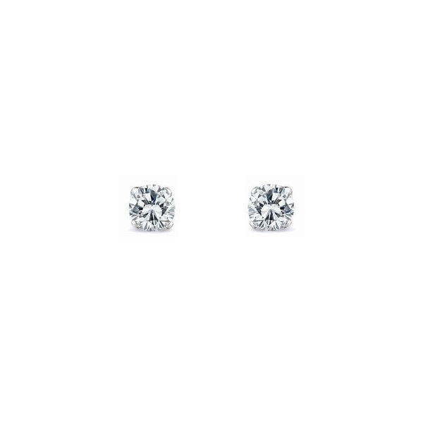 Platinum 0.64ct round brilliant cut diamond stud earrings