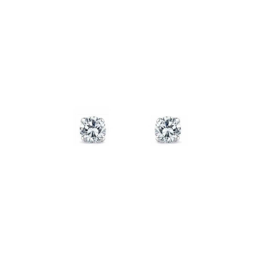 Platinum 0.46ct round brilliant cut diamond stud earrings