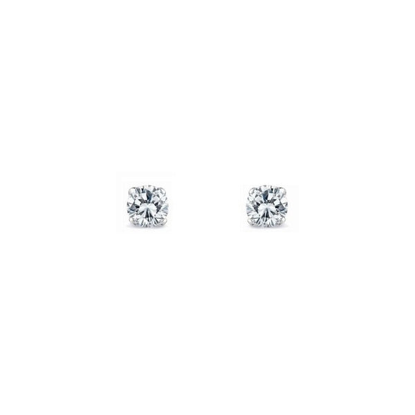 Platinum 0.46ct round brilliant cut diamond stud earrings