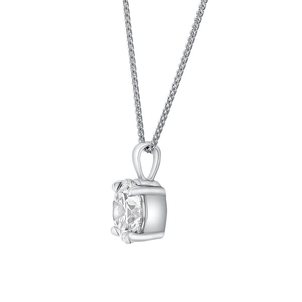 Lab grown platinum 3.00ct D VS1 IGI round diamond pendant