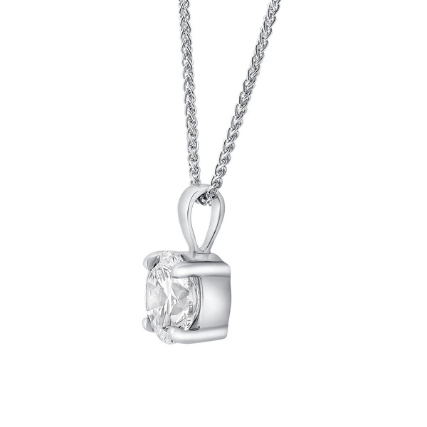 Lab grown platinum 5.03ct D VVS2 IGI round diamond pendant